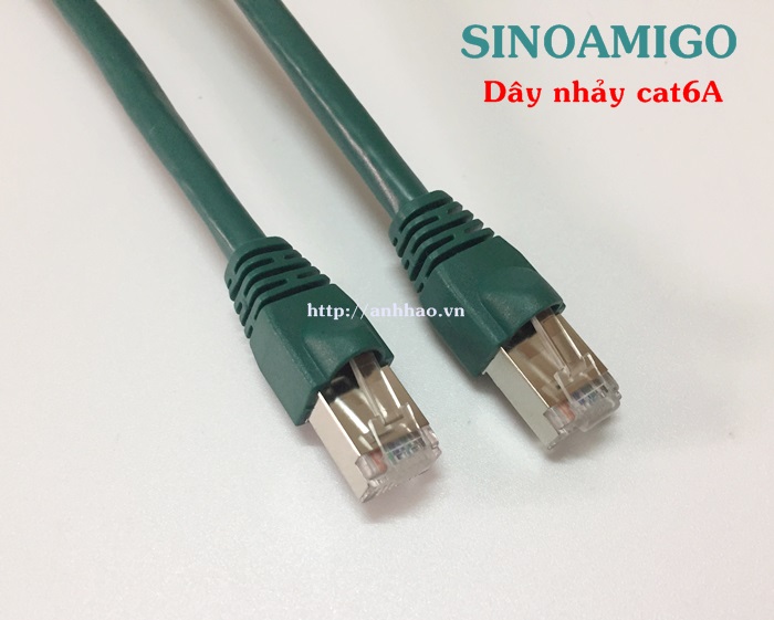 Dây nhảy cat6A FTP dài 15M SN-63110 SINOAMIGO (xanh lá)